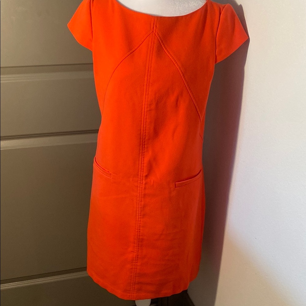 Eliza J Elegant Orange (coral) Cap Sleeve Dress women’s Sz 6